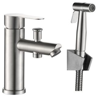 Смеситель для раковины с гигиеническим душем Haiba HB12801 сталь